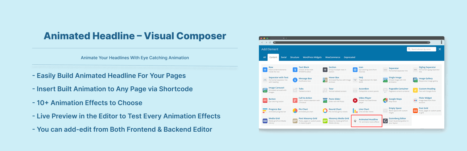 Animated Headline – Visual Composer (WPBakery Page Builder) banner