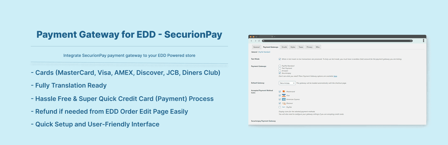 Payment Gateway For EDD – SecurionPay banner