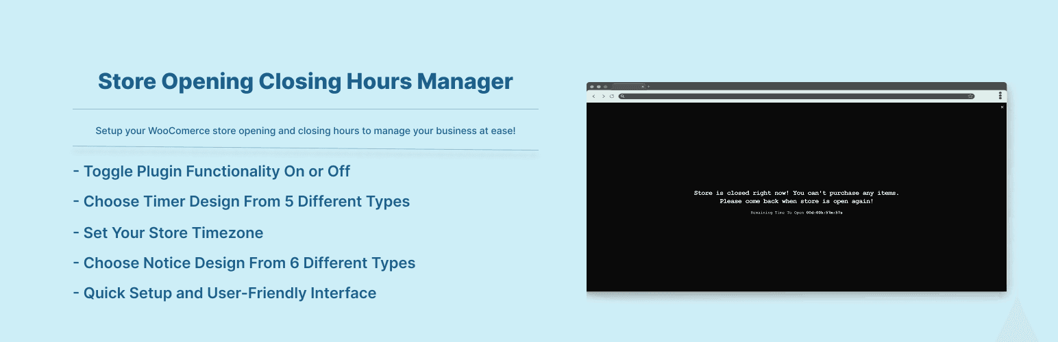 Store Opening Closing Hours Manager banner