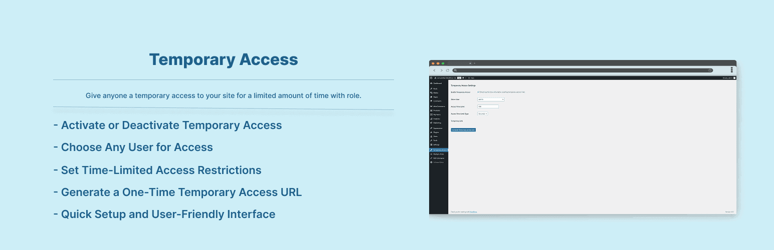 Temporary Access banner