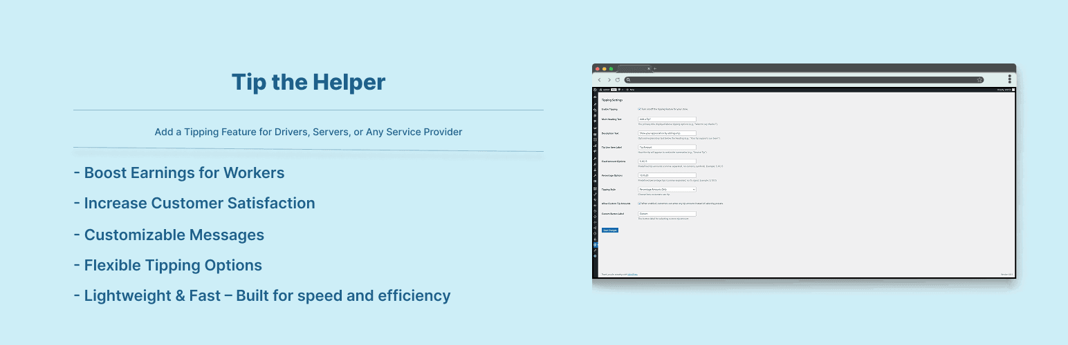 Tip the Helper banner