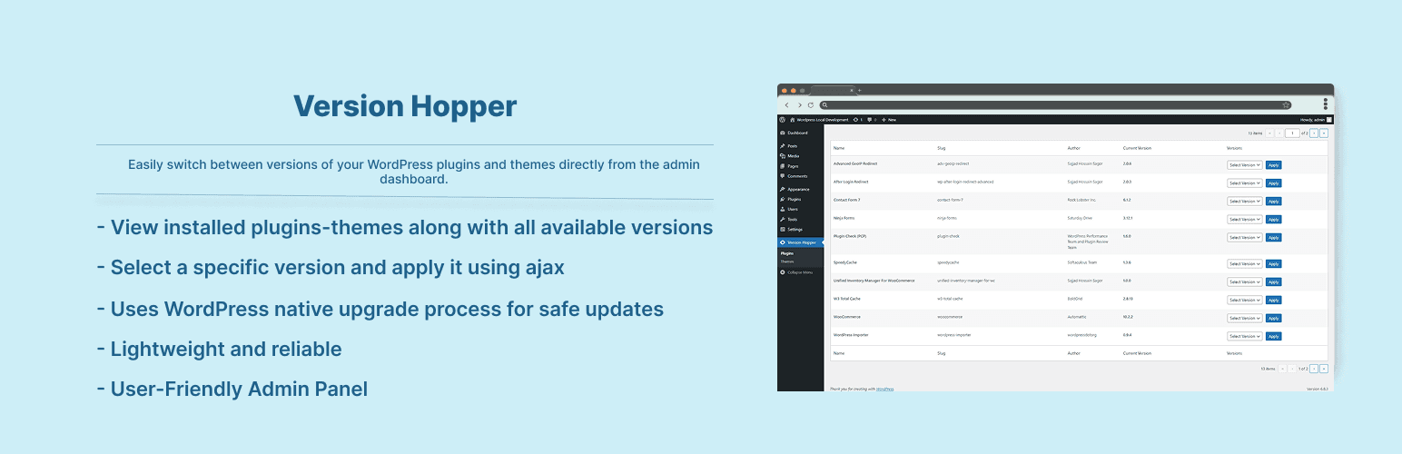 Version Hopper banner