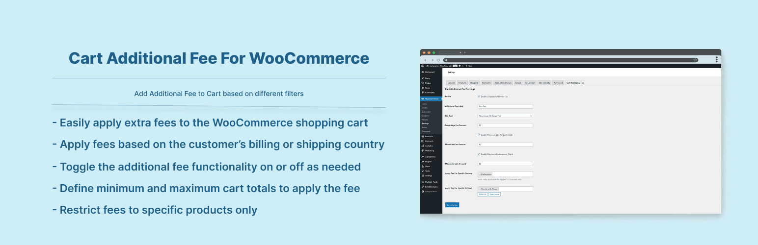 Cart Additional Fee For WooCommerce banner